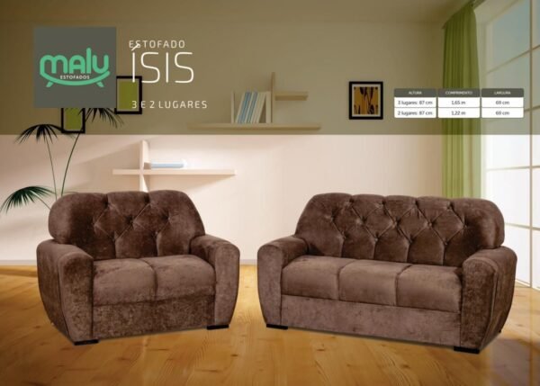 CONJUNTO ESTOFADO MALU ISIS 3/2 LUGARES