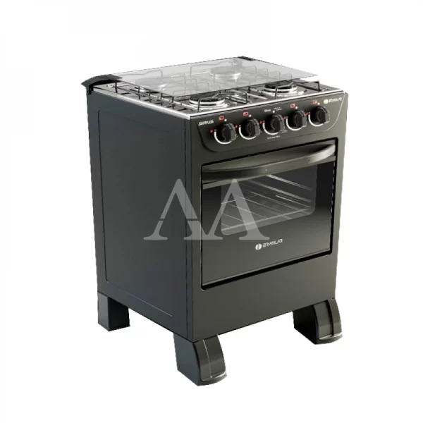 FOGAO 4B BRASLAR PISO NEW SIRIUS SIMPLES BLACK - Imagem 2