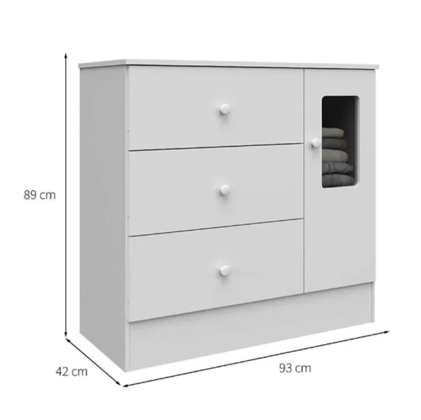 COMODA BEN 1 PORTA BRANCO - Image 4