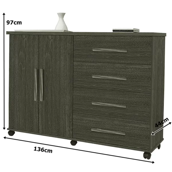 CÔMODA COM 4 GAVETAS E 2 PORTAS BALI - Image 2