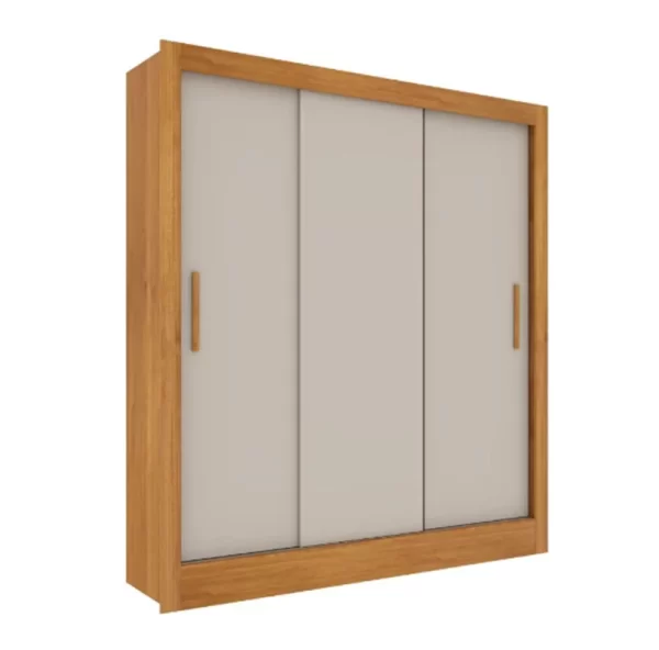 Guarda-Roupa Casal 3 Portas 190cm Off White Valencia - Tcil