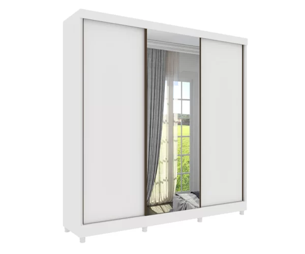 Guarda Roupa Casal Dacar 3 Portas C/ Espelho E 4 Gavetas  - Tcil Móveis