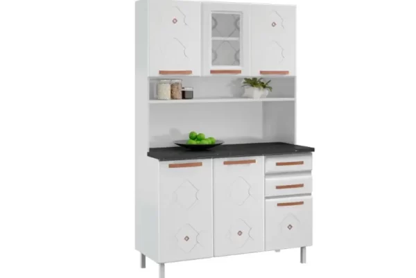 KIT DE COZINHA TRIPLO MIRAGE C/TAMPO 3 GV 1PORTAS VIDRO - Image 2