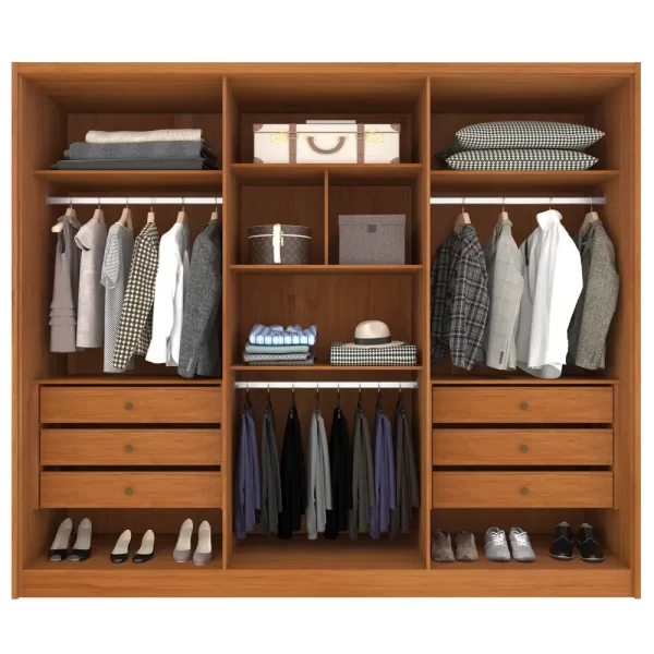 Guarda Roupa Casal Realeza 6 Portas 6 Gavetas 100 MDF TCIL Móveis - Image 3