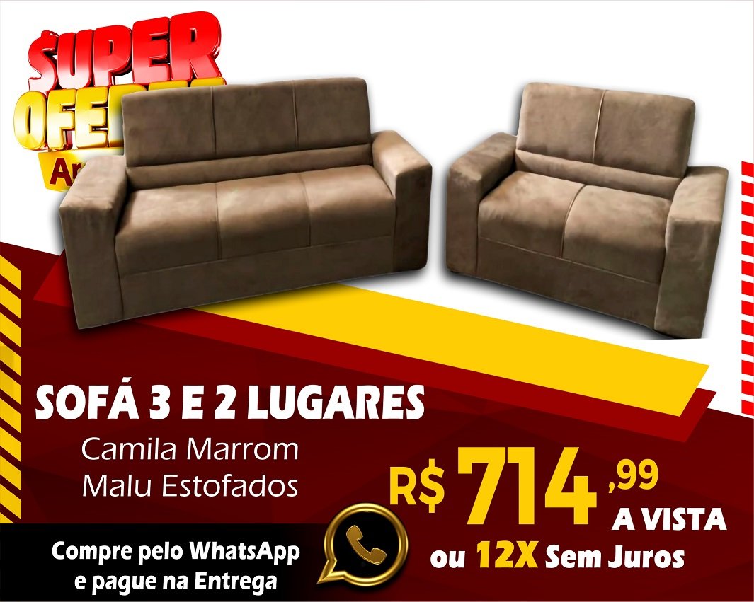 SOFÁ 3 E 2 LUGARES 2