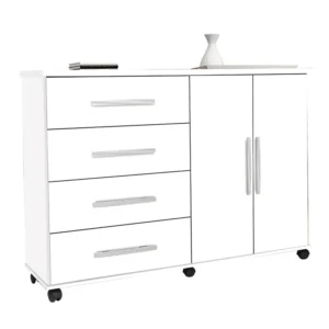 CÔMODA COM 4 GAVETAS E 2 PORTAS BALI