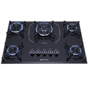 COOKTOP GAS 5Q ATLAS TC AGILE UP GLASS