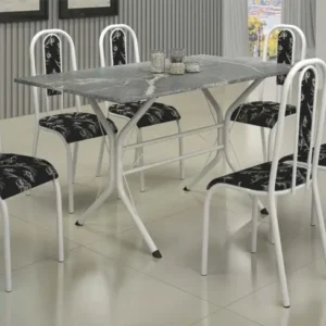 Conjunto de mesa TEIXEIRA CONJ CABO FRIO 6 CAD LISBOA BRANCA 140X75