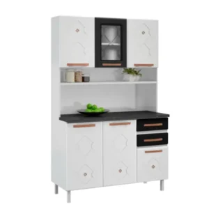 KIT DE COZINHA TRIPLO MIRAGE C/TAMPO 3 GV 1PORTAS VIDRO