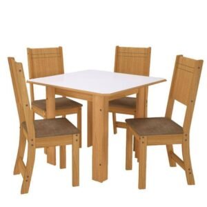 Conjunto de mesa Mesa Lisboa0.90 C/4 Cad Indekes