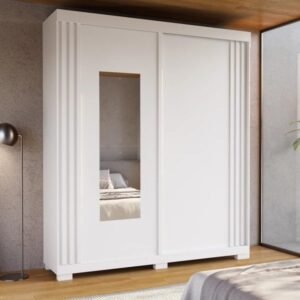 Guarda-roupa Casal Athena 2 Portas 3 Gavetas Com Espelho