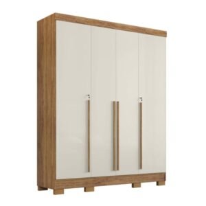 Guarda Roupa Domus 4P Rud Rack Cedro/Areia