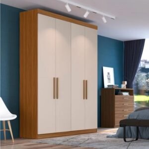 Guarda-Roupa Solteiro 4 Portas 155x219cm MDP Off White - Herval
