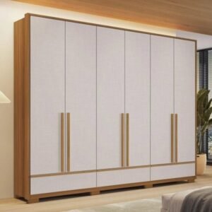 Guarda Roupa Casal com Pés 6 Portas 3 Gavetas NT 6035 Notável Móveis