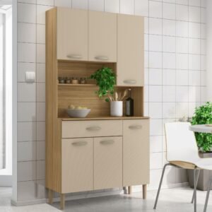 Armário de Cozinha Kit 6 Portas Kits Paraná Apolo Freijo/Soft