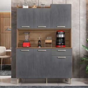 Armário de Cozinha Kit 6 Portas Kits Paraná Gênova