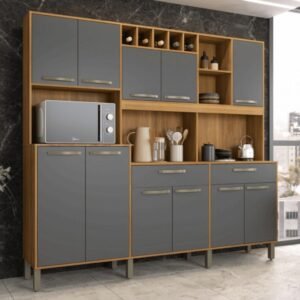 Armário de Cozinha Kit Milano 11 portas