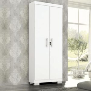 Armário Multiuso 2 Portas em MDF com Chave e Pés Iris