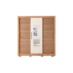 Guarda Roupa Casal com Espelho Chile 3p Caemmun Freijo Off FREIJO/OFF WHITE