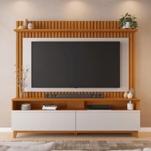 Estante Home NT1340 Freijó Trend/Off White Notável Móveis