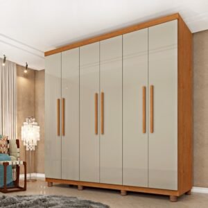 Guarda-Roupa Casal Lagos 6 Portas 4 Gavetas – Tcil Móveis