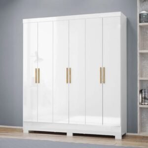 Guarda-Roupa Casal 6 Portas MX Móveis Gliese Branco