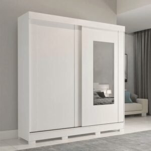 Guarda-Roupa Casal em MDF com Espelho, 2 Portas de Correr Ilhéus