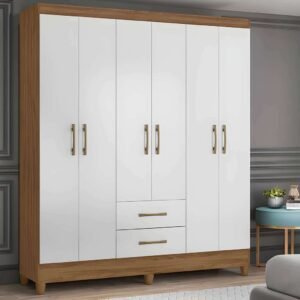 Guarda-Roupa Solteiro 6 Portas Panamá