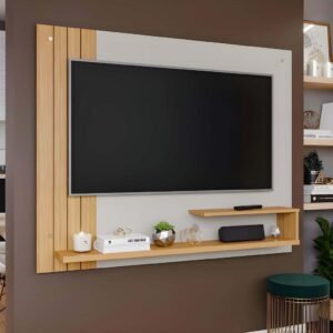 Painel para TV 50 polegadas Permobili Dunas Off White/Nature