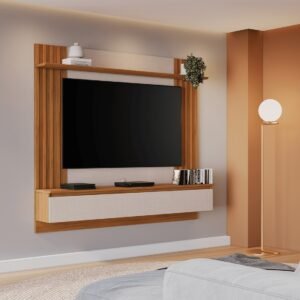 Painel Para Tv 65 Polegadas Notável NT1365 Off White/Freijo