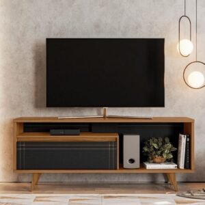 Rack Para Sala Retrô TV até 60 Polegadas Notável NT1315 Freijó/Preto